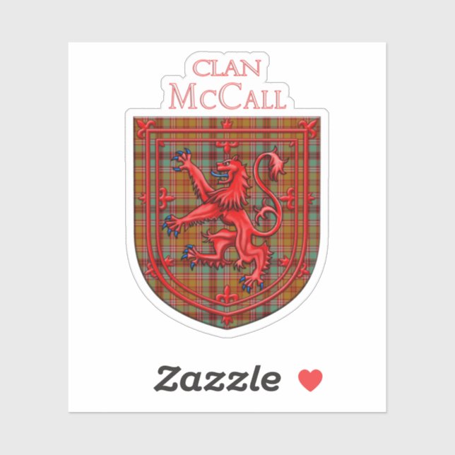 McCall Tartan Scottish Plaid Lion Rampant Aufkleber (Blatt)