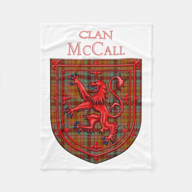 McCall Tartan Scottish Plaid Lion Rampant Fleecedecke (Vorderseite)