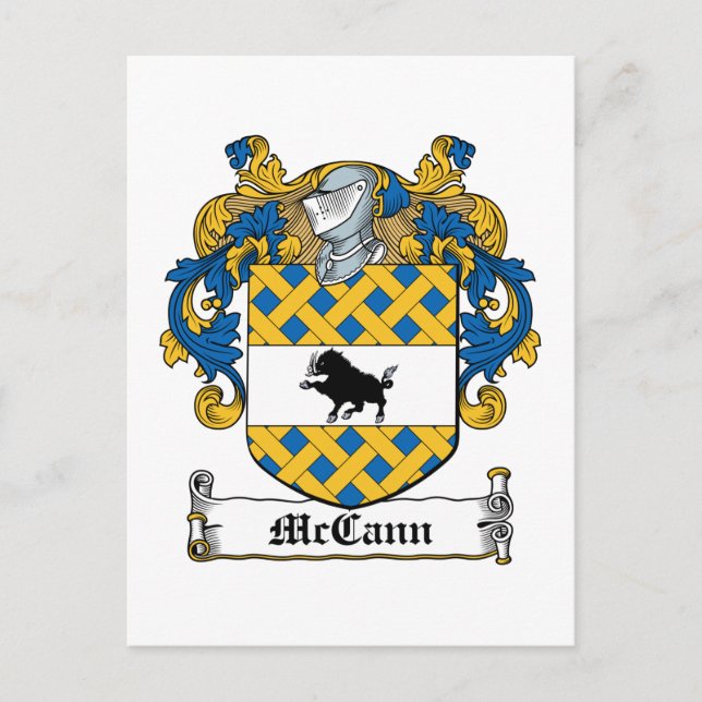 McCann-Familienwappen Postkarte (Vorderseite)