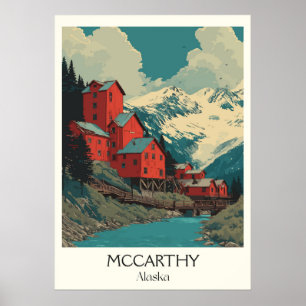 McCarthy Alaska Historische Kupferstadt Poster