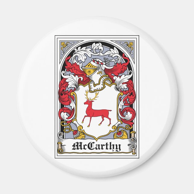 McCarthy-Familienwappen Magnet (Vorne)