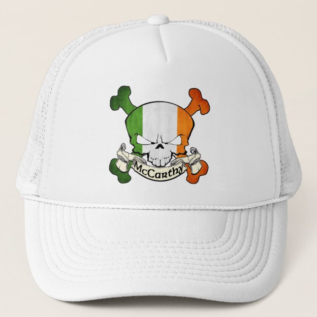 McCarthy Irish Skull Truckerkappe (Vorderseite)
