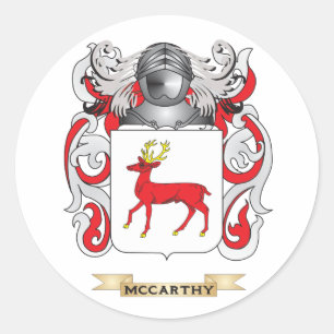 McCarthy-Wappen (Familienwappen) Runder Aufkleber