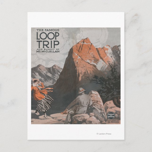 McClellan & Loop Trip Travel Poster Postkarte (Vorderseite)