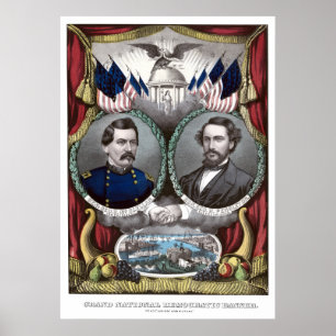 McClellan und Pendleton Campaign Poster
