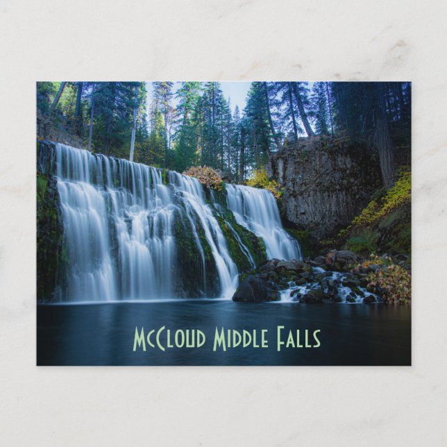 McCloud Middle Falls Postkarte (Vorderseite)
