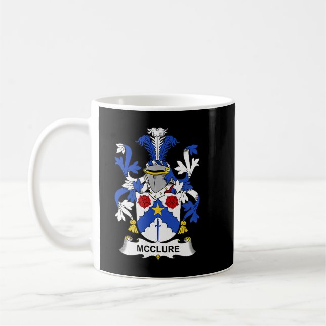 McClure Coat of Arms Familienwappen Kaffeetasse (Links)