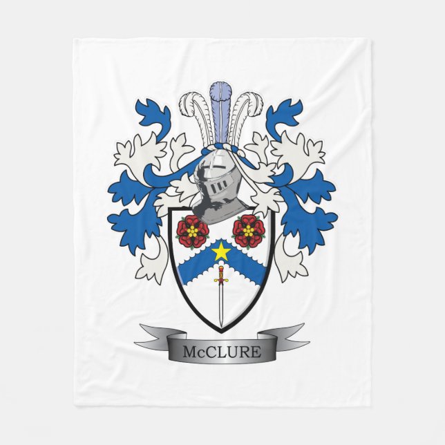 McClure Familienwappen-Wappen Fleecedecke (Vorderseite)