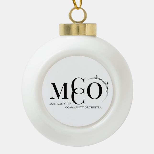 MCCO-Christbaumschmuck Keramik Kugel-Ornament (Vorderseite)