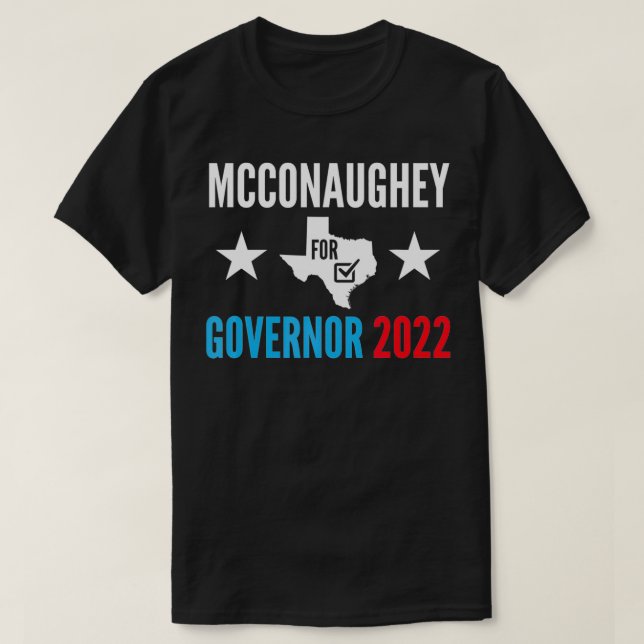 McConaughey für die Abstimmung von Gouverneur Teas T-Shirt (Design vorne)