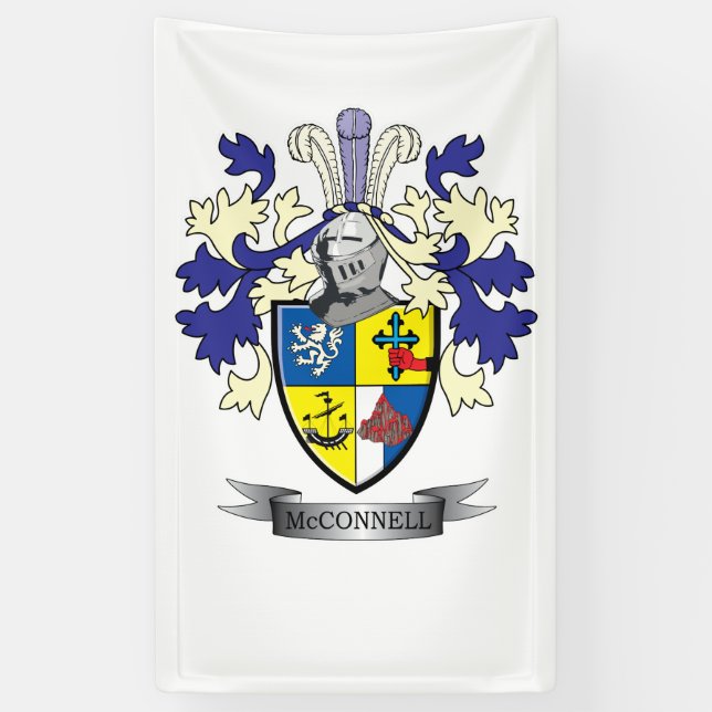 McConnell Familienwappen-Wappen Banner (Vertikal)