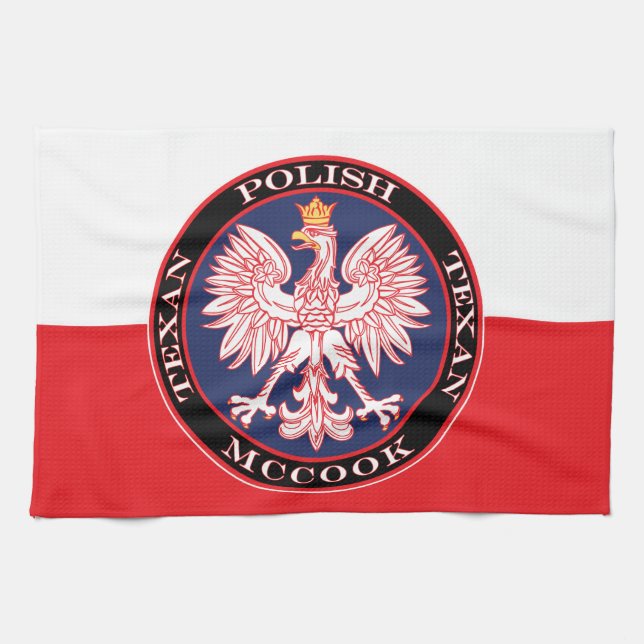 McCook Polnisch Texan Geschirrtuch (Horizontal)