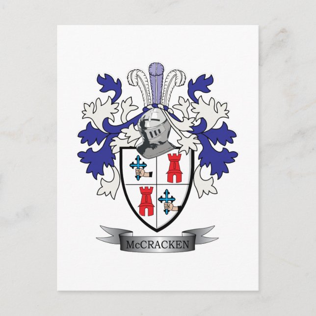 McCracken-Familienwappen-Wappen Postkarte (Vorderseite)