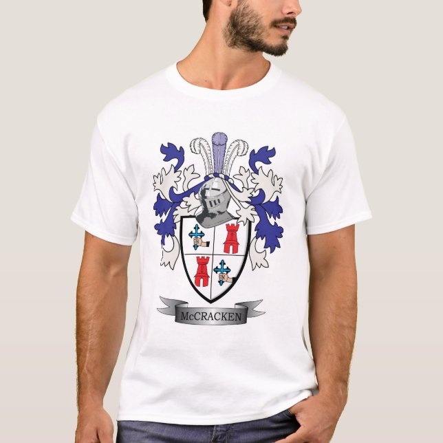 McCracken Familienwappen-Wappen T-Shirt (Vorderseite)