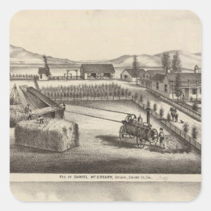 McCreary Res, Newtown-Landung Quadratischer Aufkleber