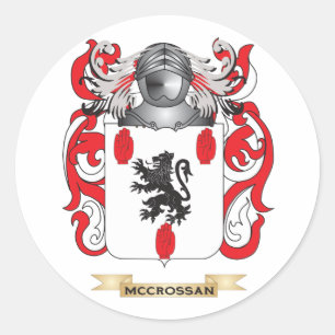 McCrossan-Wappen (Familienwappen) Runder Aufkleber