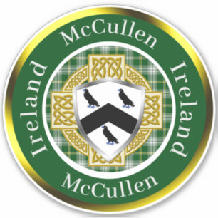McCullen Shield & Celtic Cross Personalisiert Aufkleber