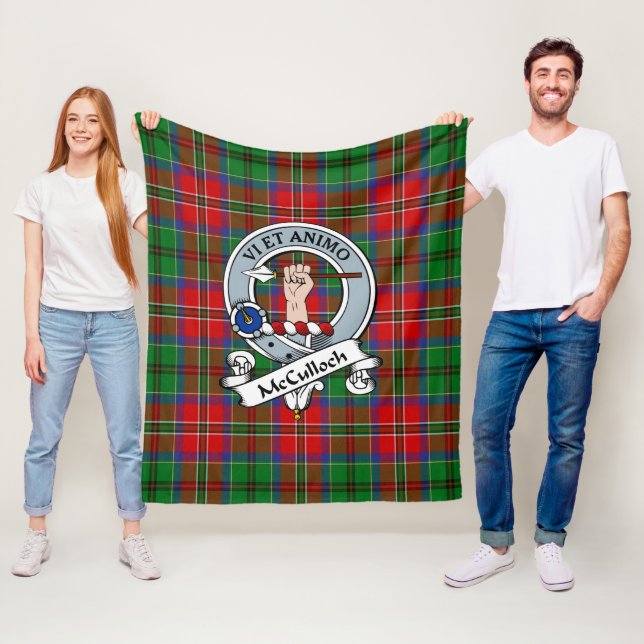McCulloch Clan Abzeichen Tartan Kariert Fleecedecke (Beispiel)
