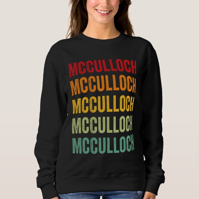 McCulloch County Texas Regenbogen-Textdesign Sweatshirt (Vorderseite)