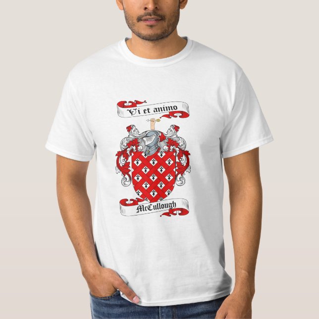 Mccullough Familienwappen - Mccullough Wappen T-Shirt (Vorderseite)