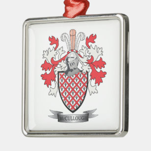McCullough Familienwappen-Wappen Silbernes Ornament