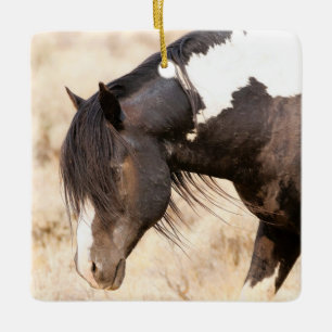McCullough Peaks Washakie Wild Horses Ceramic Orna Keramikornament