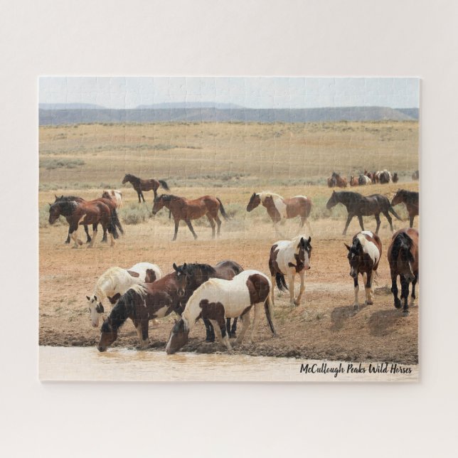 McCullough Peaks Wild Horses Puzzle (Horizontal)