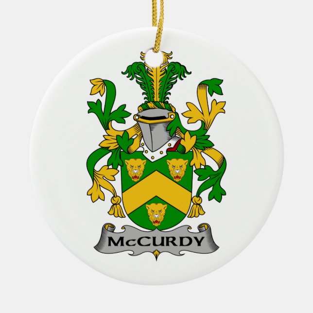 McCurdy Familienwappen Keramikornament (Vorne)