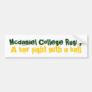 Mcdaniel Uni-Rugby, a-Barkampf mit einem Ball Autoaufkleber