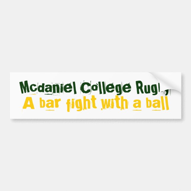 Mcdaniel Uni-Rugby, a-Barkampf mit einem Ball Autoaufkleber (Vorne)