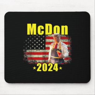Mcdon 2024 Lustig Donald Trump Pommes Frites Koche Mousepad