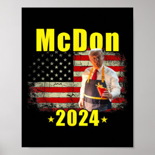 Mcdon 2024 Lustig Donald Trump Pommes Frites Koche Poster