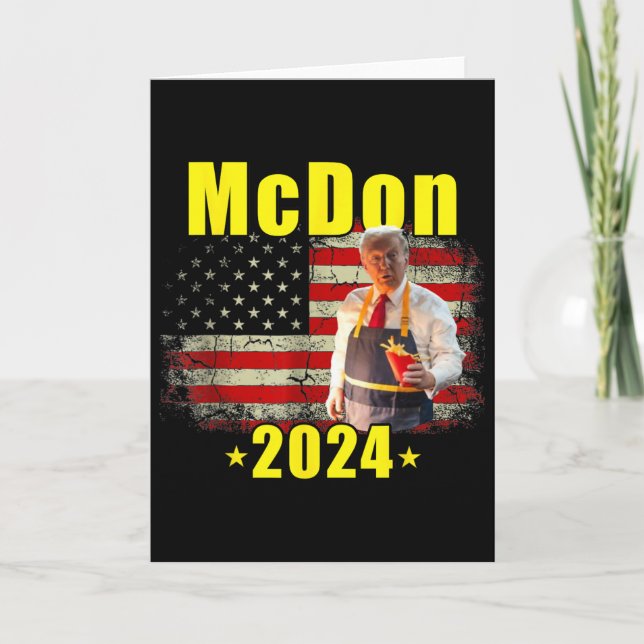 Mcdon 2024 Lustiger Donald Trump French Frittierte Karte (Vorderseite)
