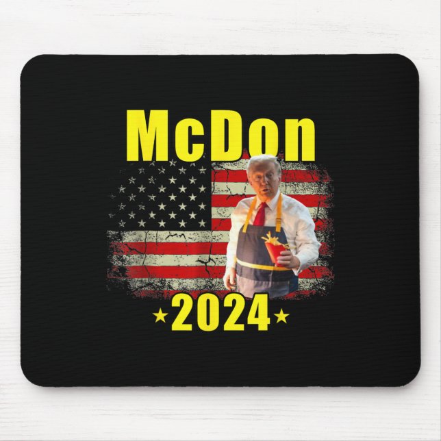 Mcdon Funny Donald Trump French Fry Cooking Fries  Mousepad (Vorne)