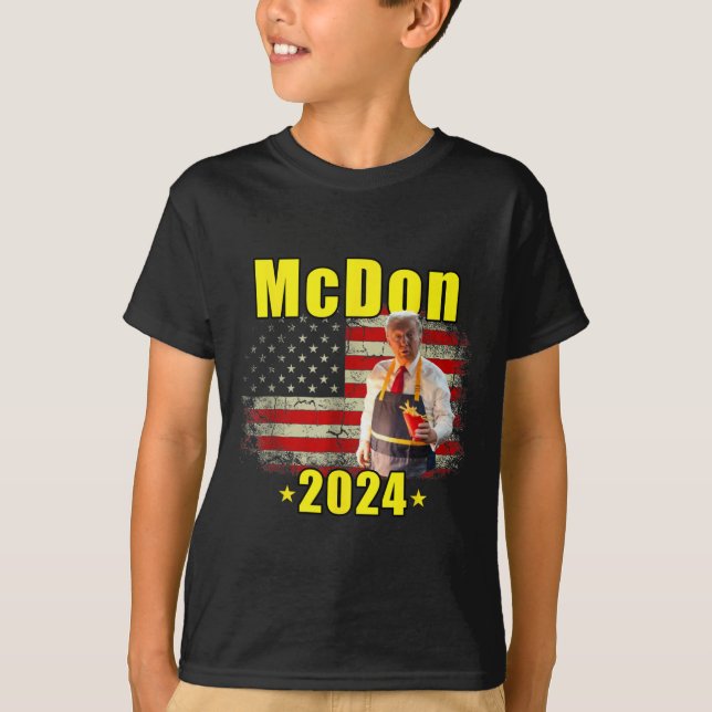 Mcdon Funny Donald Trump French Fry Cooking Fries  T-Shirt (Vorderseite)