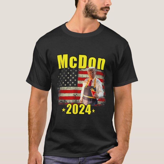 Mcdon Funny Donald Trump French Fry Cooking Fries  T-Shirt (Vorderseite)