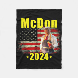 Mcdon Lustig Donald Trump Pommes Frites Kochen Fri Fleecedecke