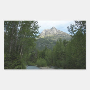 McDonald Creek im Glacier-Nationalpark Rechteckiger Aufkleber
