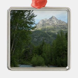 McDonald Creek im Glacier-Nationalpark Silbernes Ornament