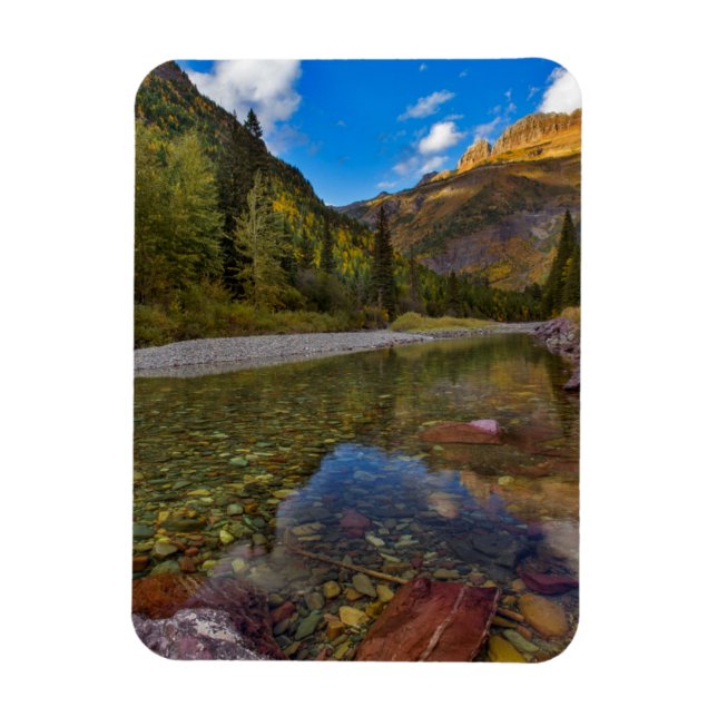 McDonald Creek im Herbst mit Garden Wall Magnet (Vertikal)
