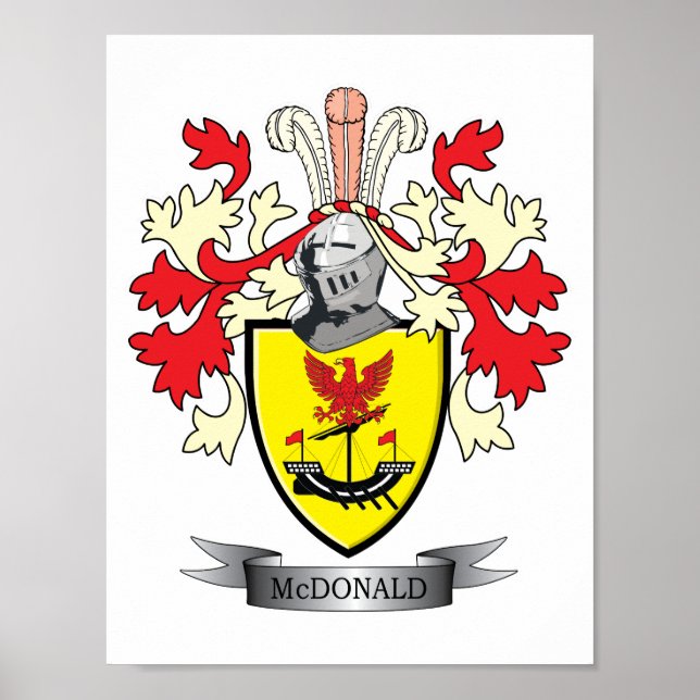 McDonald-Familienwappen-Wappen Poster (Vorne)