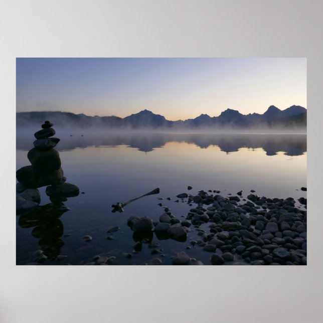McDonald Lake bei Sunrise I Poster (Vorne)