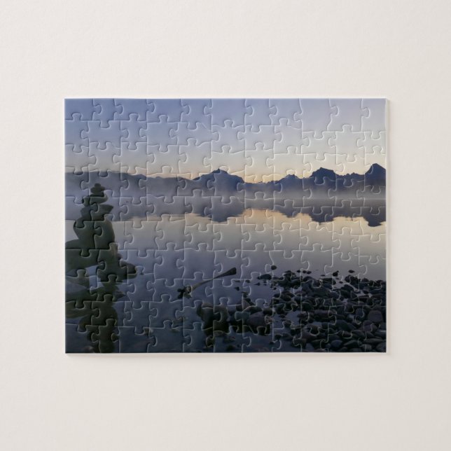 McDonald Lake bei Sunrise I Puzzle (Horizontal)