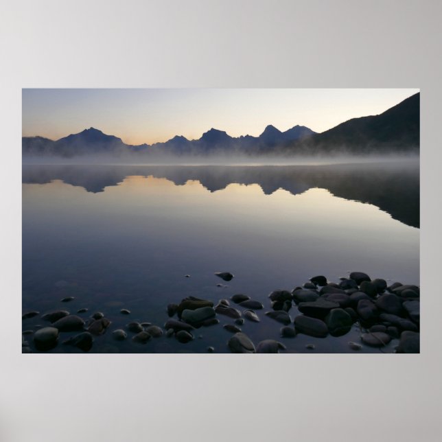 McDonald Lake bei Sunrise II Poster (Vorne)