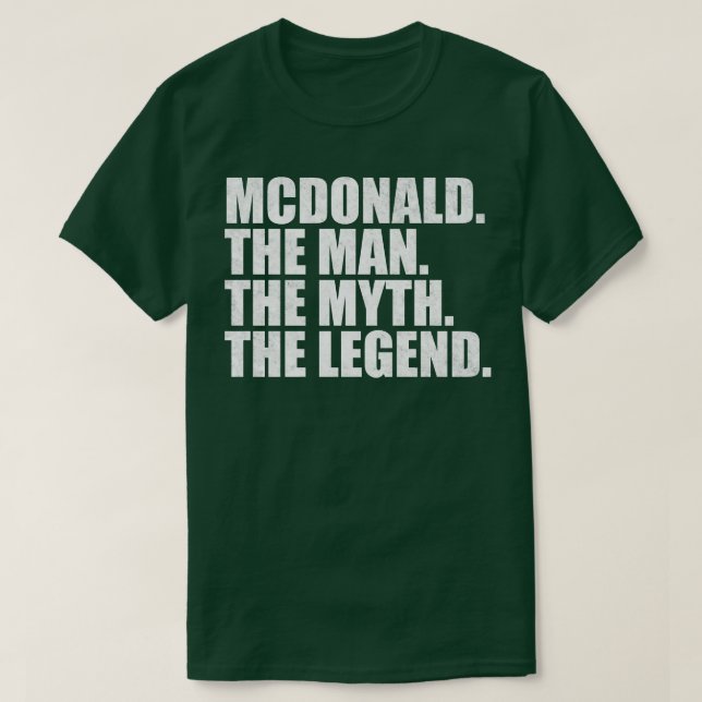Mcdonald McMcDonald Familienname McDonald Nachname T-Shirt (Design vorne)