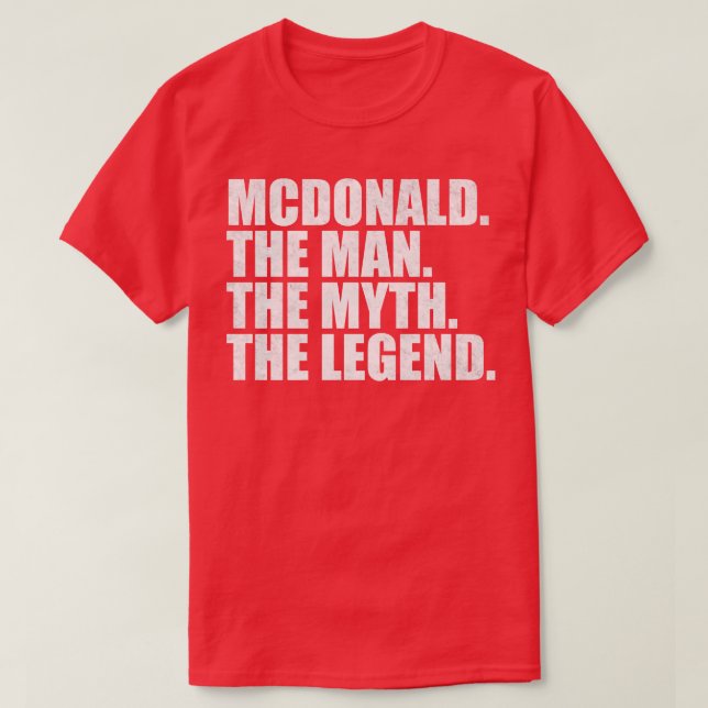 Mcdonald McMcDonald Familienname McDonald Nachname T-Shirt (Design vorne)