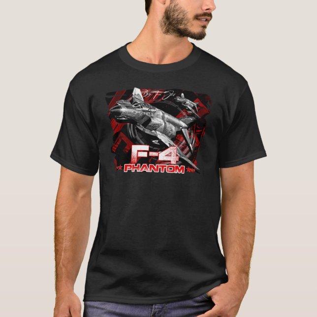McDonnell Douglas F-4 Phantom USAF Fighterjet T-Shirt (Vorderseite)