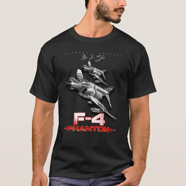 McDonnell Douglas F-4 Phantom USAF Fighterjet T-Shirt (Vorderseite)
