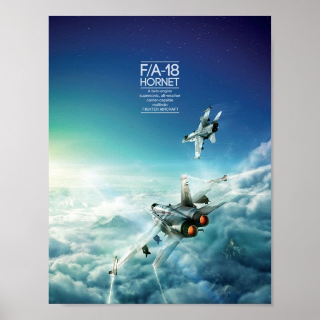 McDonnell Douglas F/A-18 Hornet-Poster Poster (Vorne)