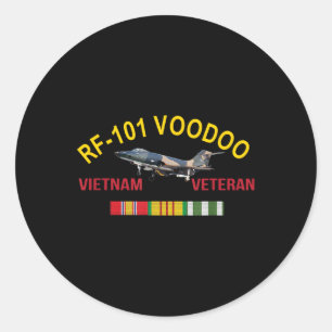 Mcdonnell F-101 Voodoo Vietnam Veteran Rf-101 Vood Runder Aufkleber